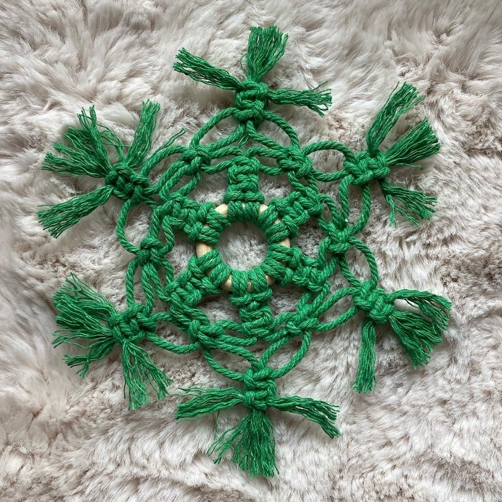 Handmade Macrame Crochet Christmas Ornament